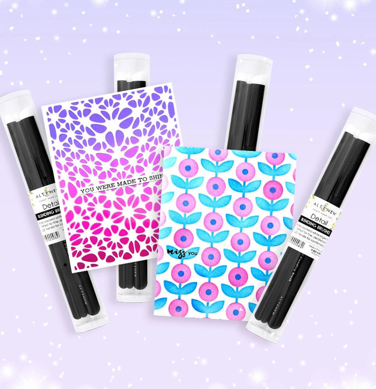 square 12 Detailed Blending Brush Bundle (4 Sets Of 3 Brushes)