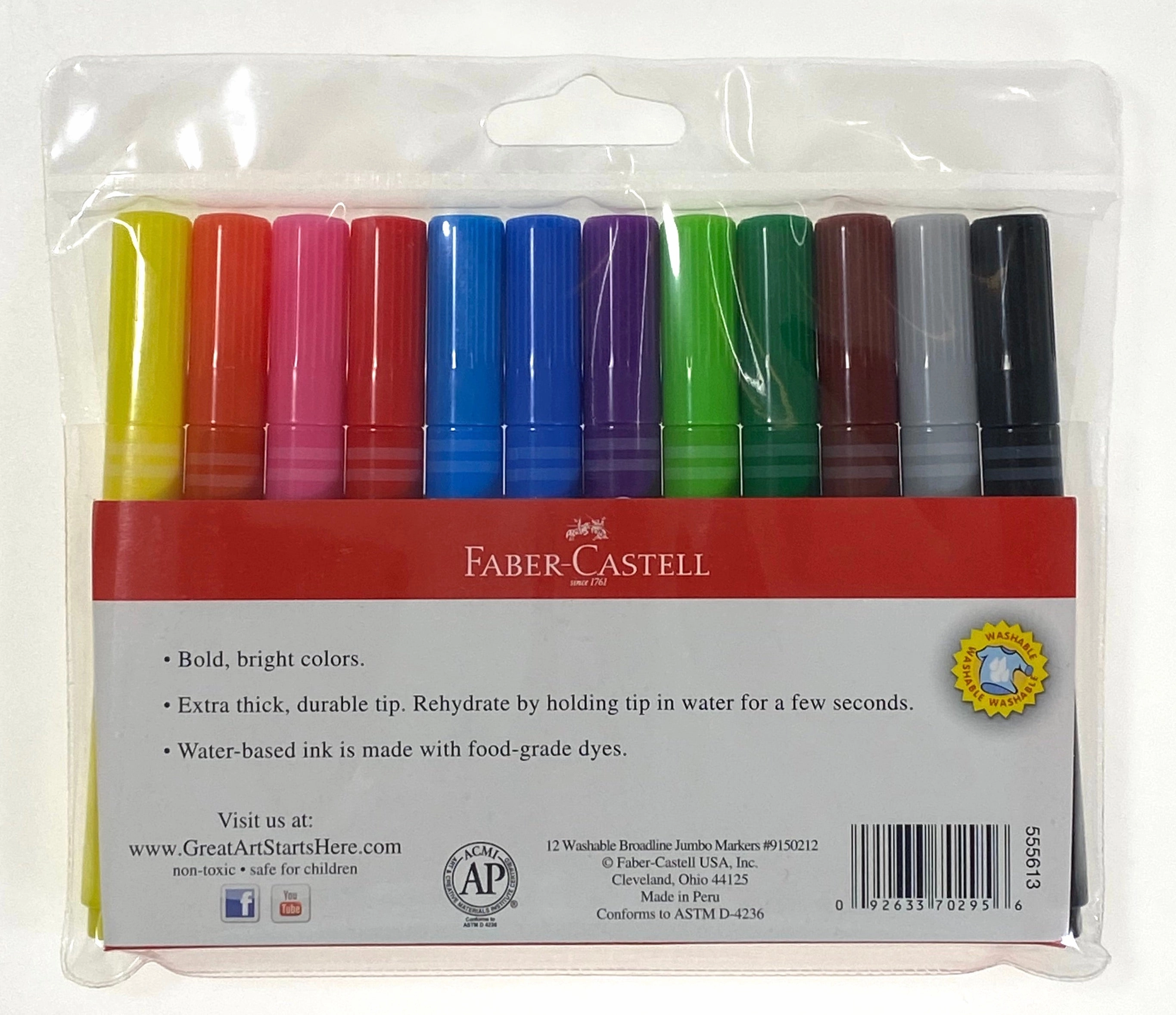 12 Washable Broadline Jumbo Markers