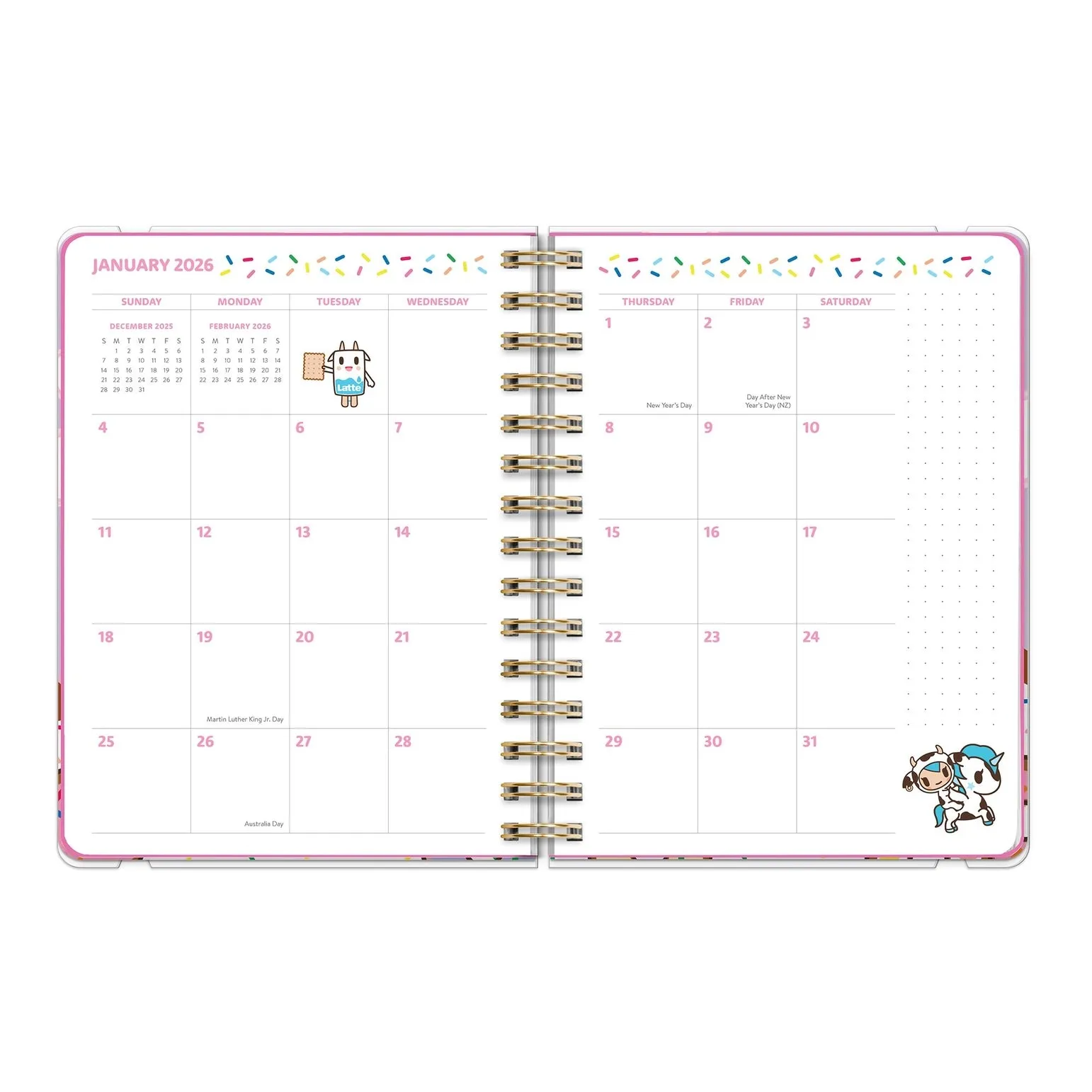 tall 2026 Tokidoki Donutella Deluxe Compact Flexi Planner