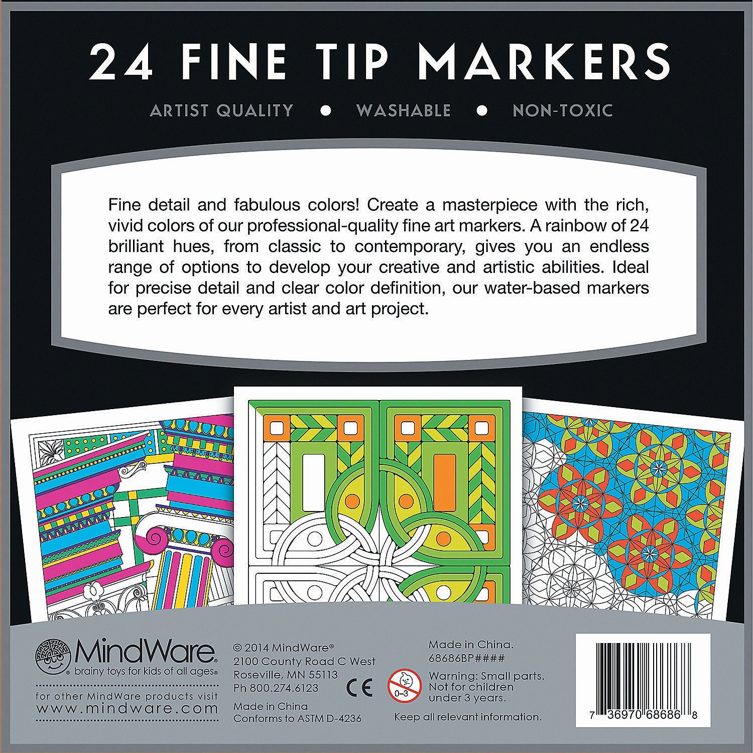 24 Fine Tip Markers