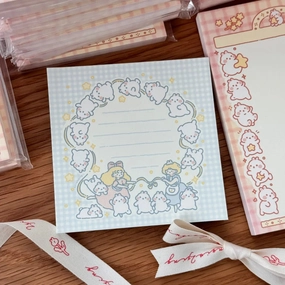 2Jingis2Jing Ribbon Bunny Wreath Memo Pad seasonal