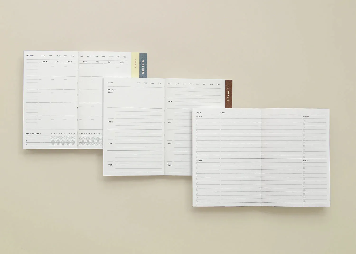3 In 1 Planner Petite A6 - Green - Monthly/Weekly/To Do Note refined reliable