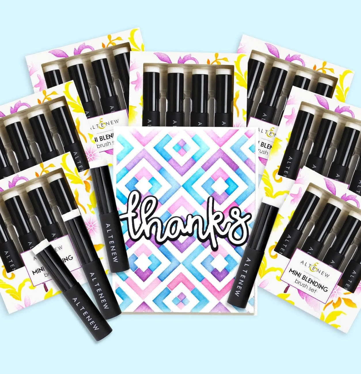 superior 32 Mini Ink Blending Brush Bundle (8 Sets Of 4 Brushes)