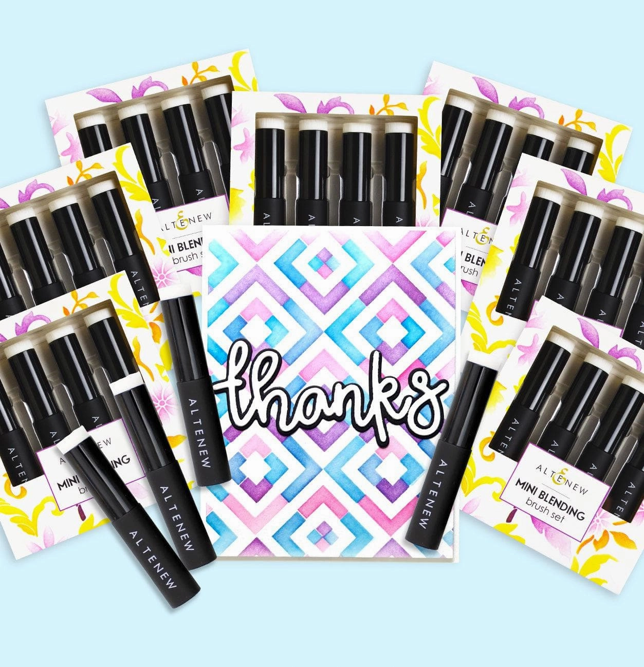 superior 32 Mini Ink Blending Brush Bundle (8 Sets Of 4 Brushes)