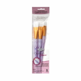 refined 3-Pack White Taklon Wash Paintbrushes