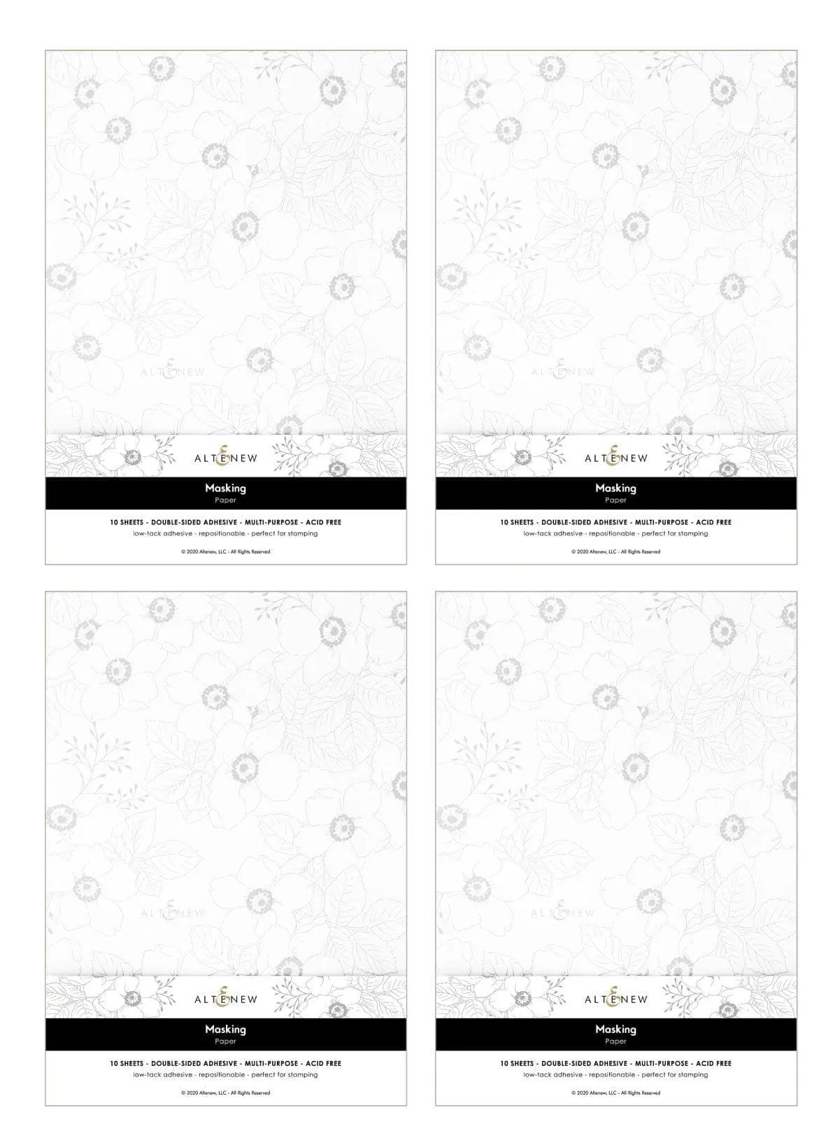 40 Masking Paper Sheets Unlimited Bundle (4 Sets Of 10 Sheets) musthave shiny