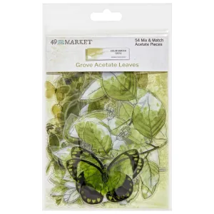 matte 49 And Market - Acetate Leaves  - Color Swatch  Grove