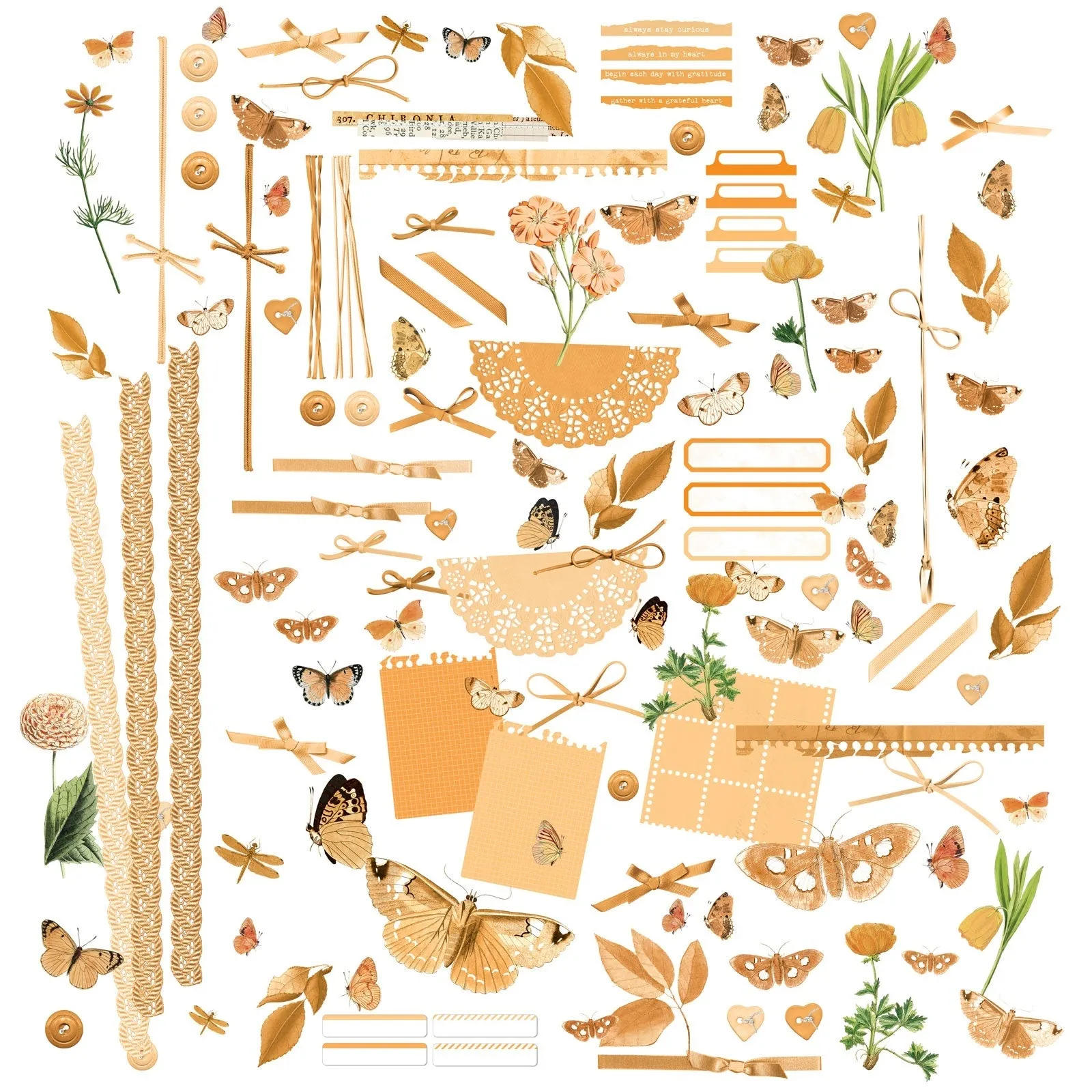 earthy refined 49 And Market Laser Cut  Elements  -  Peach
