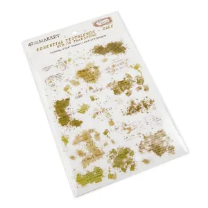 49 And Market Rub On Transfers - Essential Text Blends - Sage recycled