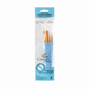 colorful bamboo 4-Pack Gold Taklon Assorted Paintbrushes