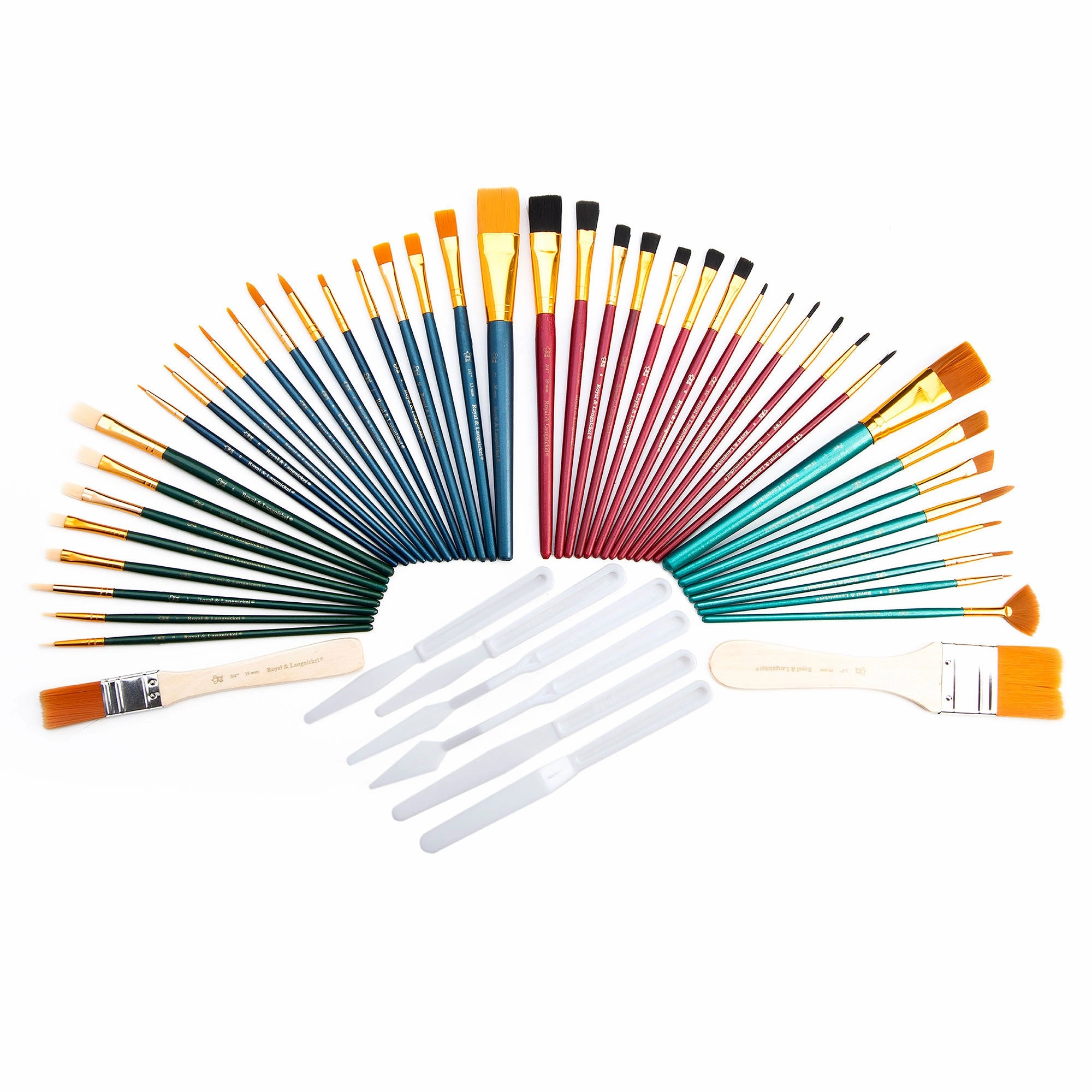 portable 50-Piece All Media Brush Set