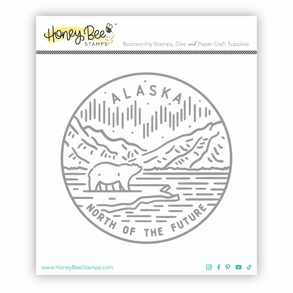 pastel 50 States Circles - 2X2 Stamp Set - Alaska