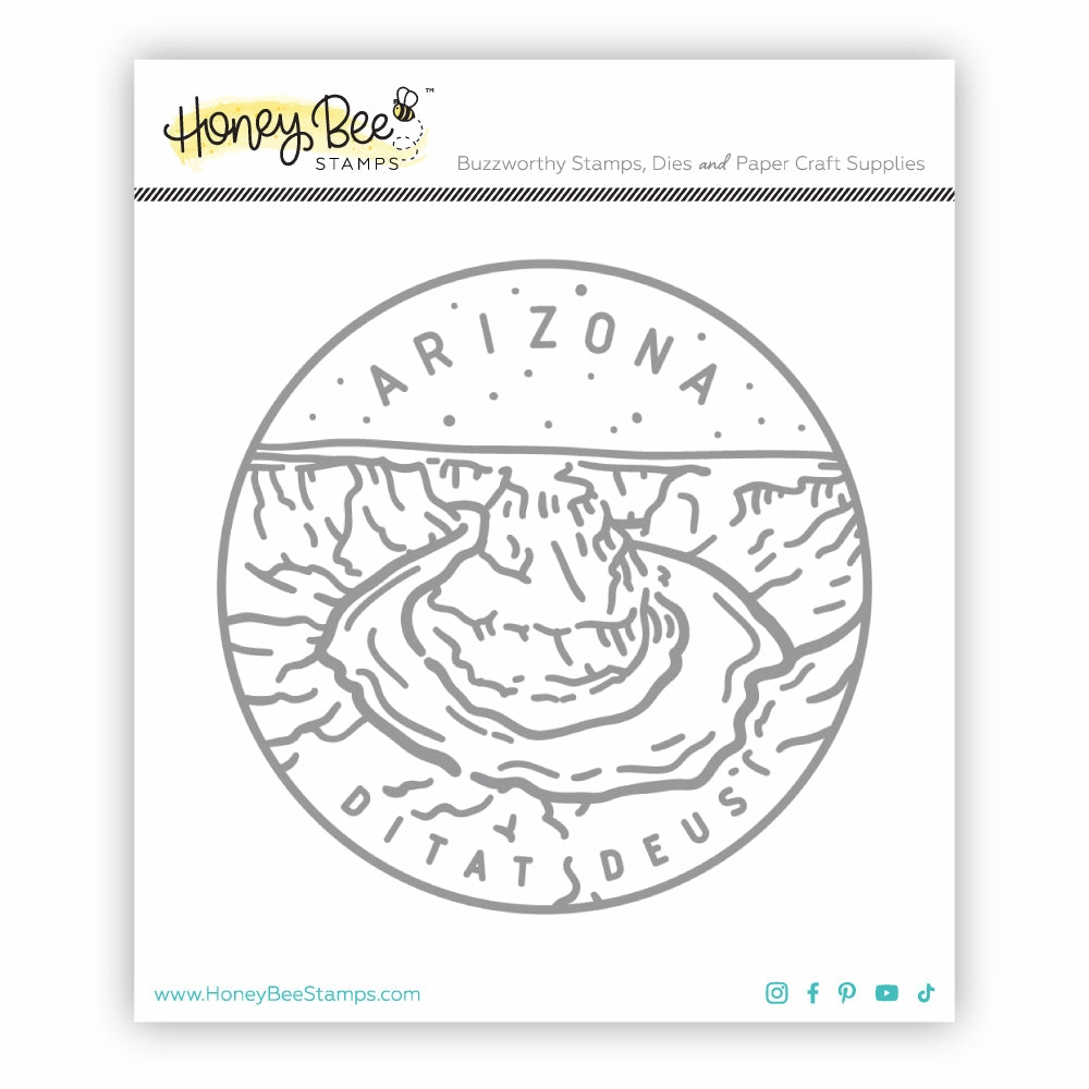 50 States Circles - 2X2 Stamp Set - Arizona slim