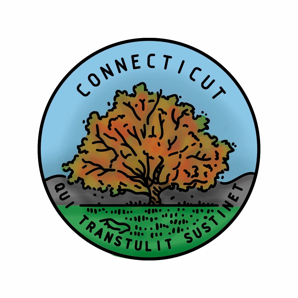 50 States Circles - 2X2 Stamp Set - Connecticut small