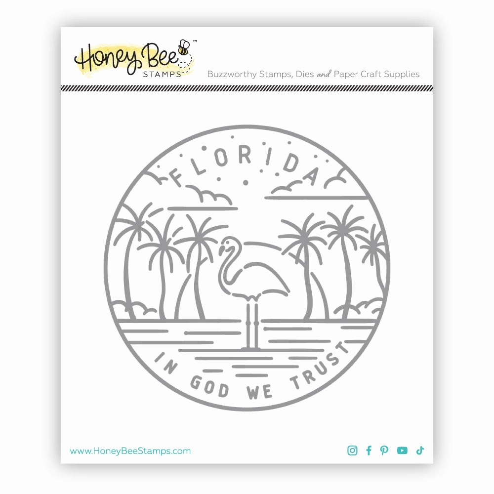flexible shiny 50 States Circles - 2X2 Stamp Set - Florida