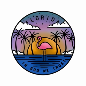 portable quickdry 50 States Circles - 2X2 Stamp Set - Florida