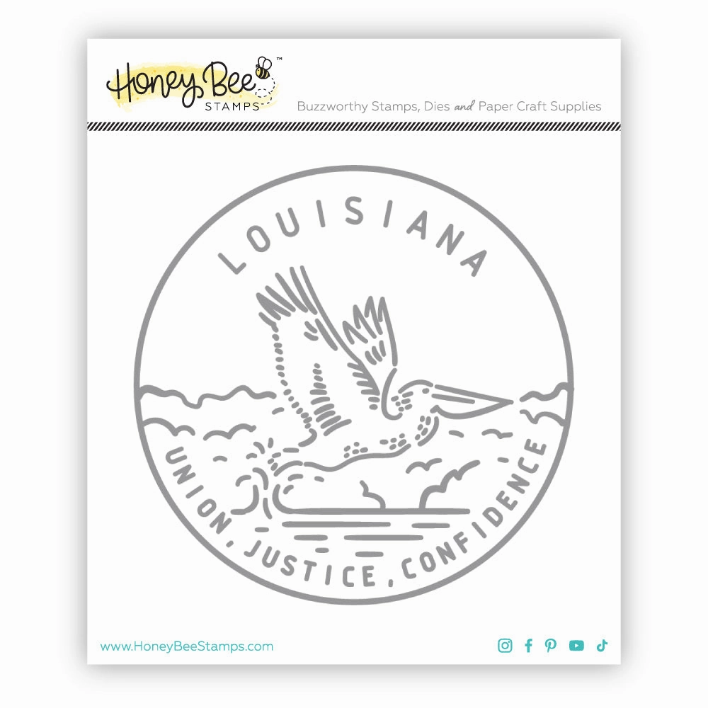 50 States Circles - 2X2 Stamp Set - Louisiana kit