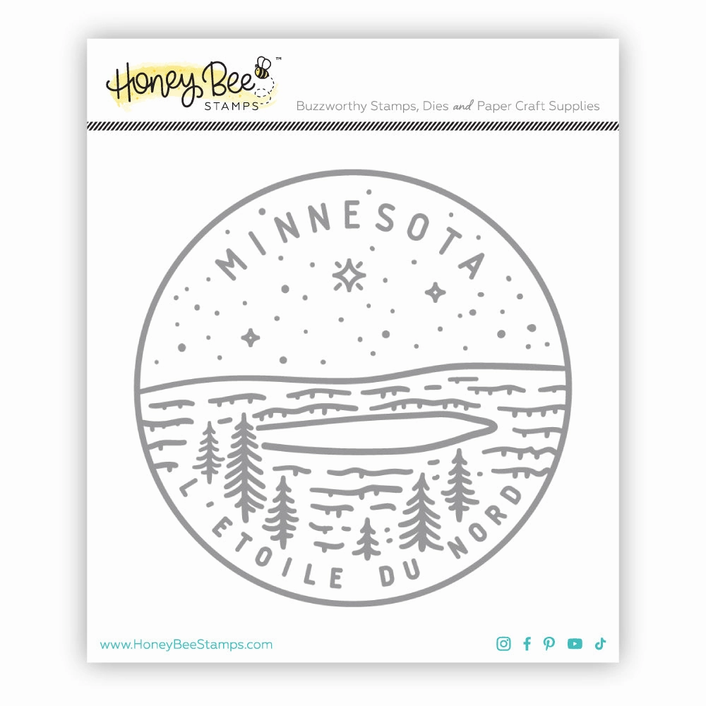 metal maxi 50 States Circles - 2X2 Stamp Set - Minnesota