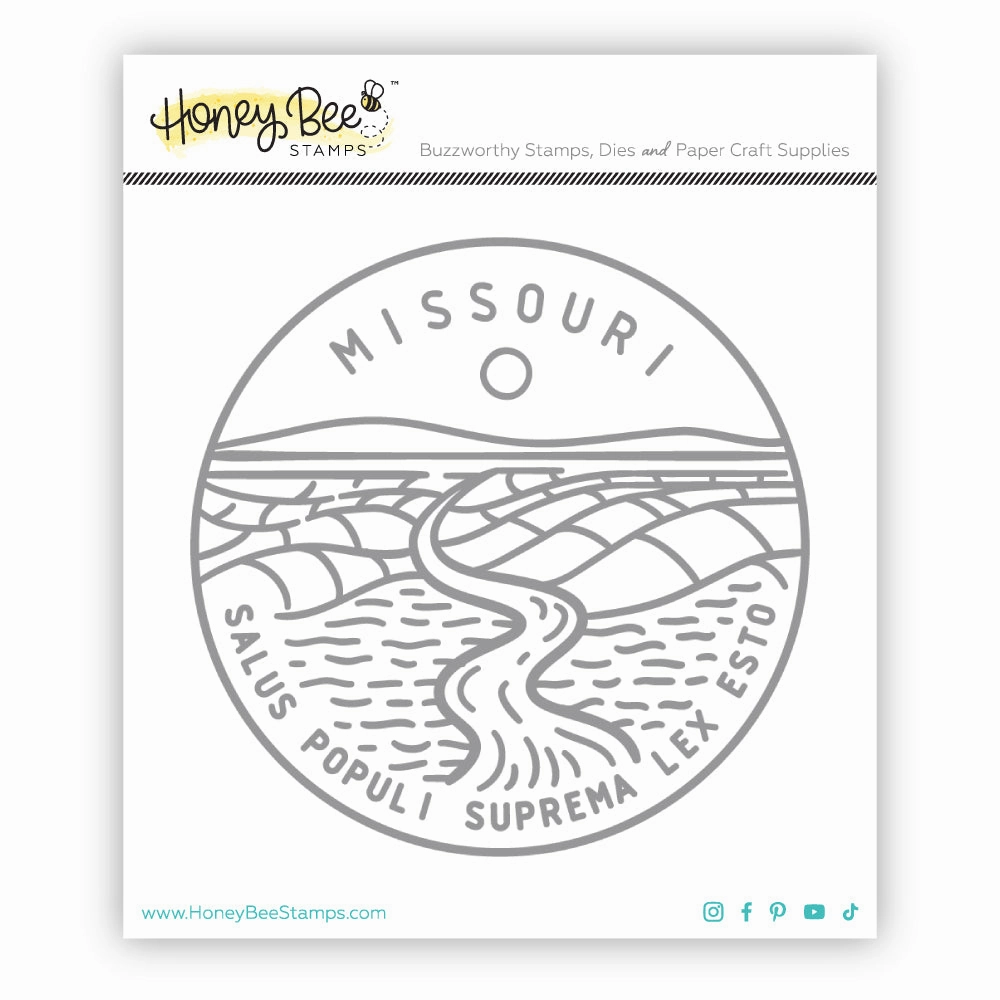 bulk small 50 States Circles - 2X2 Stamp Set - Missouri