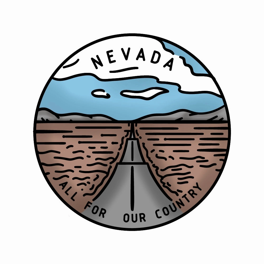 retractable maxi 50 States Circles - 2X2 Stamp Set - Nevada