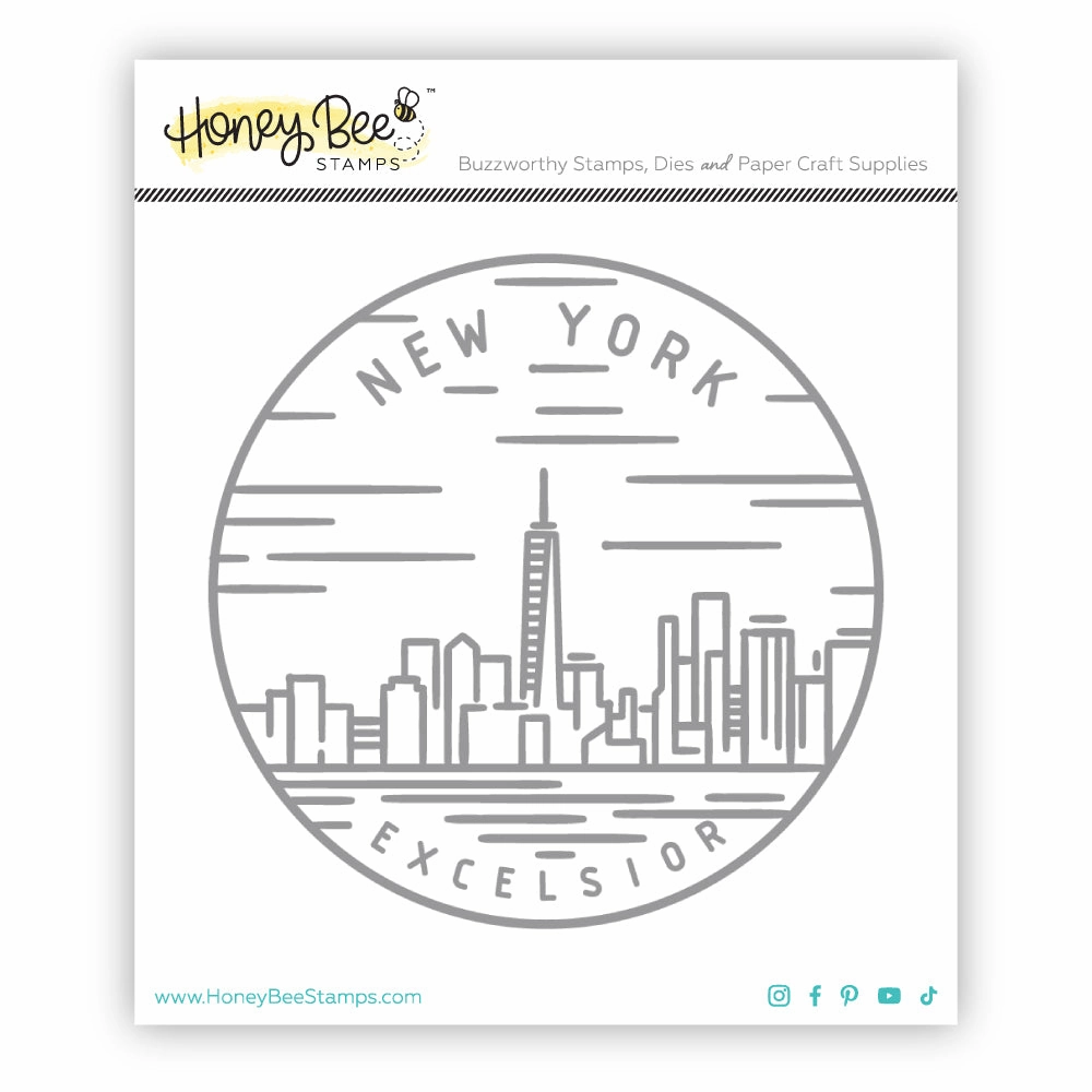 50 States Circles - 2X2 Stamp Set - New York recycled