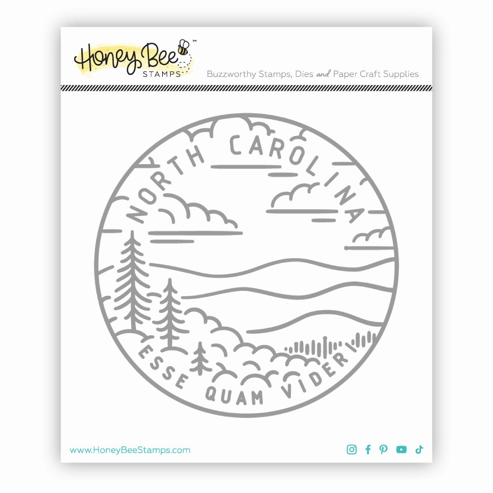 50 States Circles - 2X2 Stamp Set - North Carolina alloy