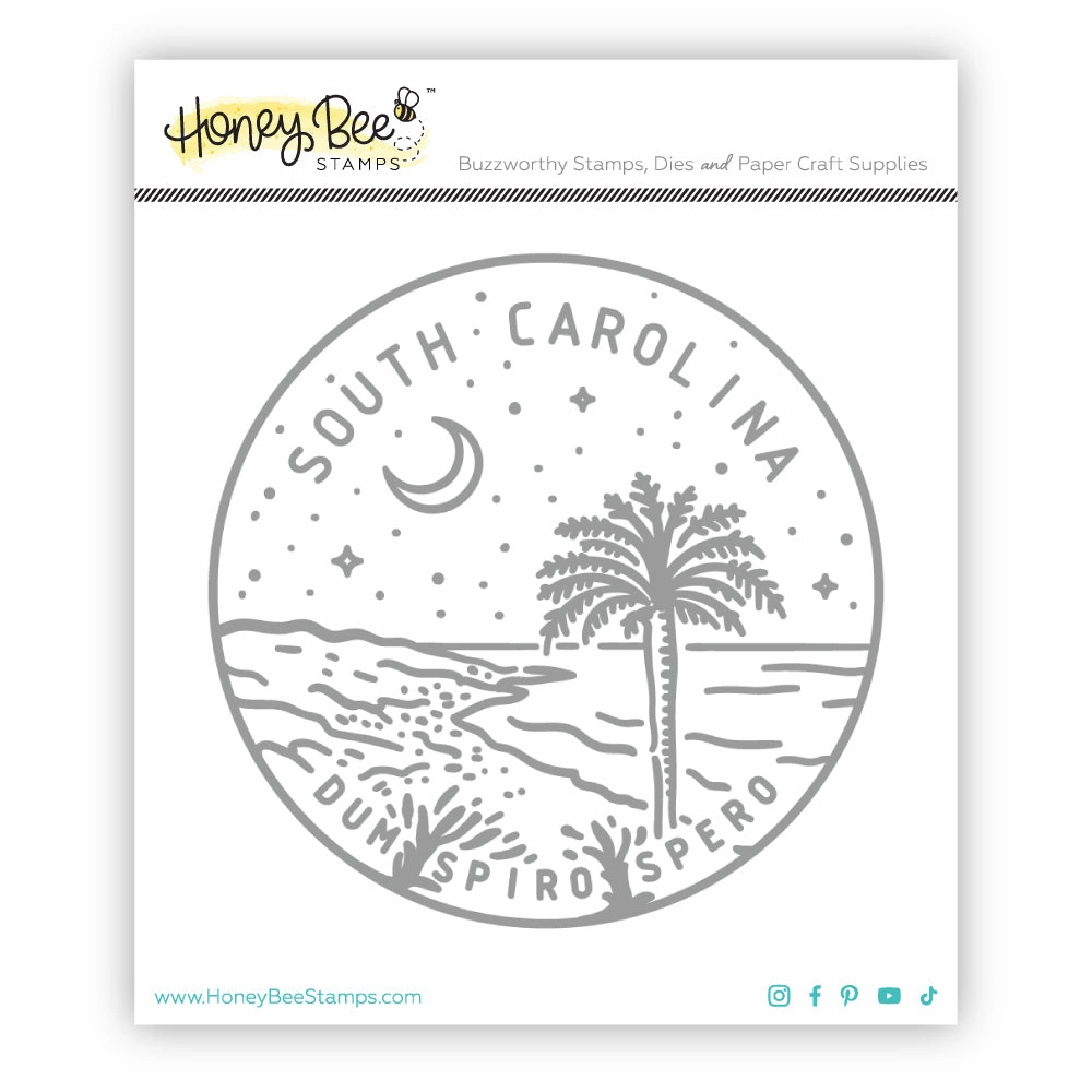50 States Circles - 2X2 Stamp Set - South Carolina short