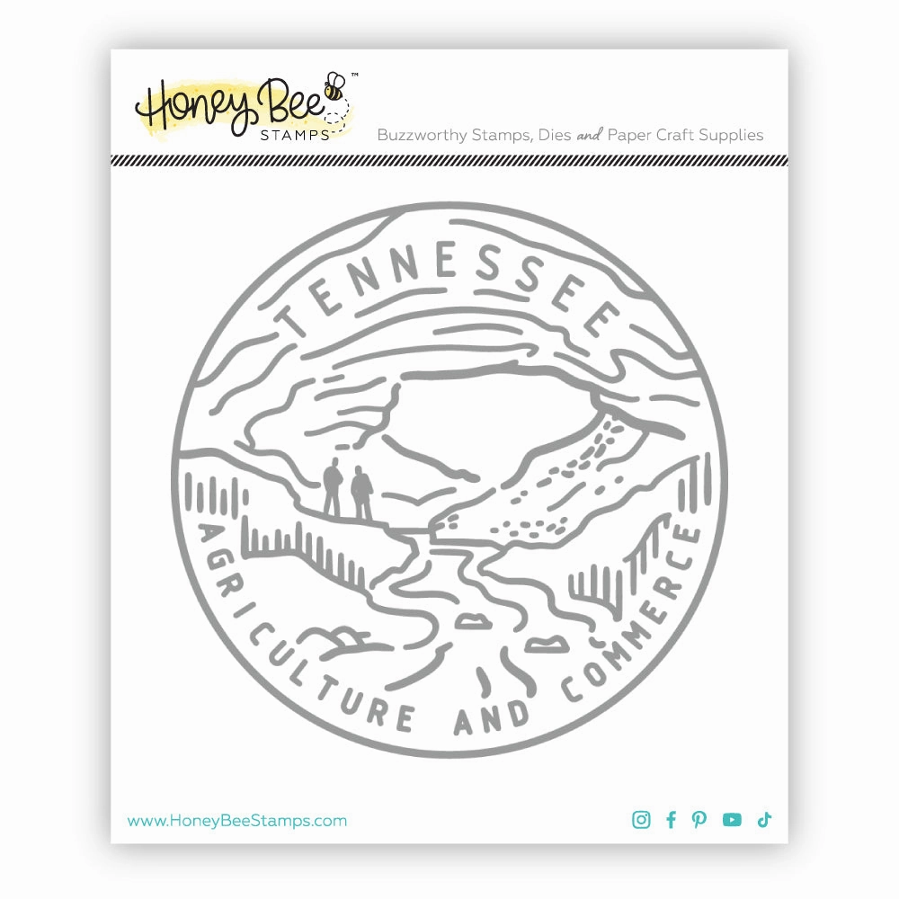 50 States Circles - 2X2 Stamp Set - Tennessee loose limited
