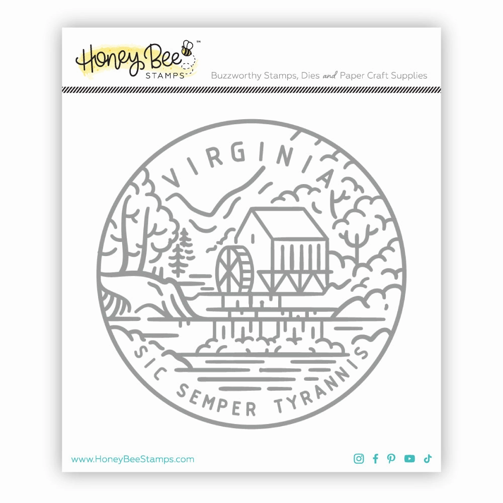 50 States Circles - 2X2 Stamp Set - Virginia latest
