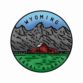 pastel 50 States Circles - 2X2 Stamp Set - Wyoming