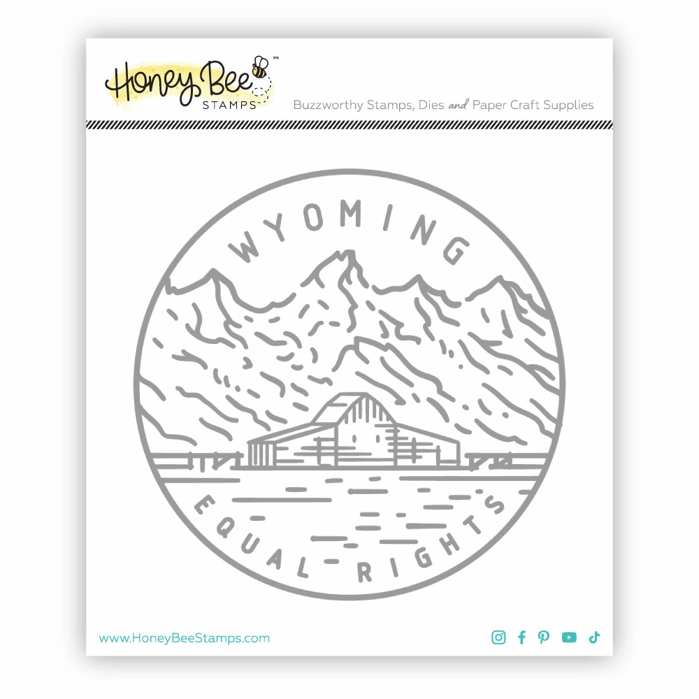 multipurpose versatile 50 States Circles - 2X2 Stamp Set - Wyoming
