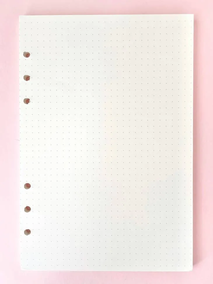 cotton A5 Insert - Dot Page Refills