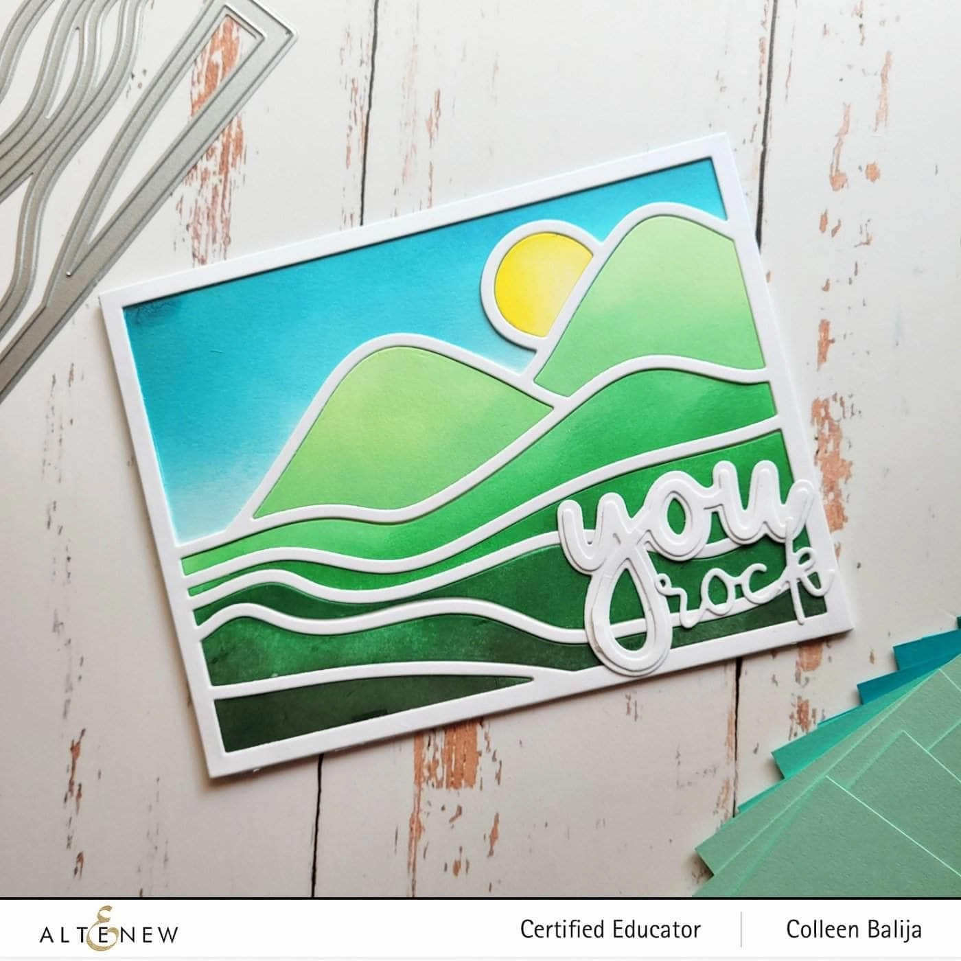 Abstract Landscape Cover Die set glossy