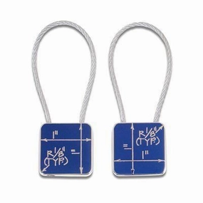 Acme Studio Blueprint Key Ring rubber elegant