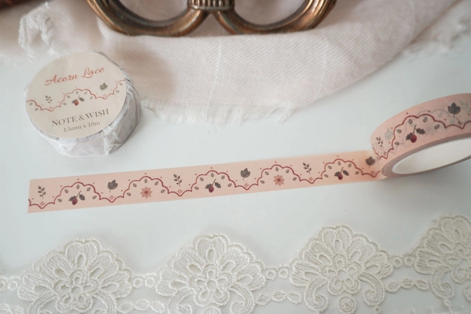 exclusive reliable Acorn Lace Washi Tape