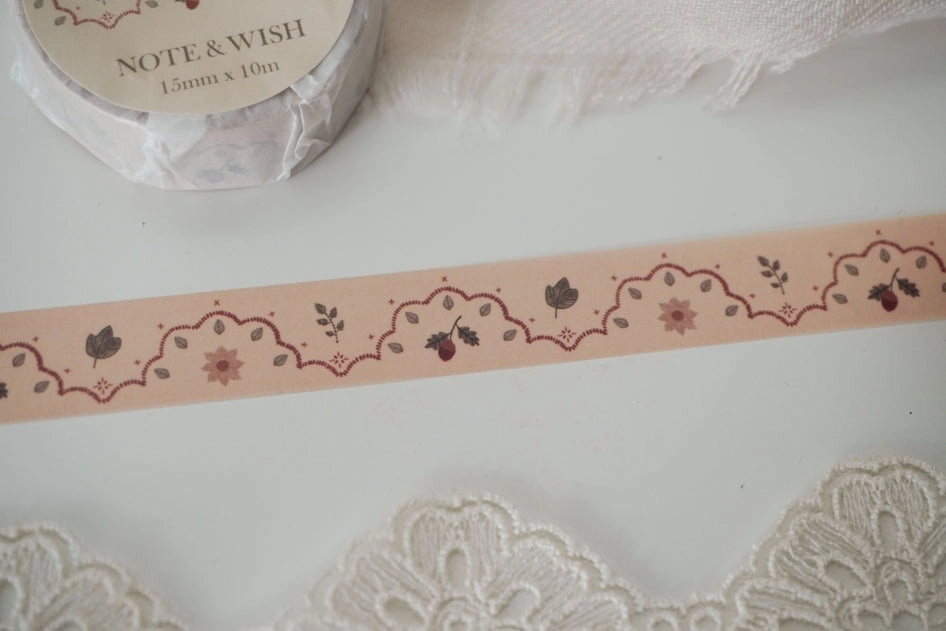 glossy wholesale Acorn Lace Washi Tape