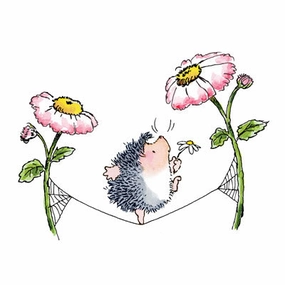 Acrobat Hedgehog Rubber Stamp elegant
