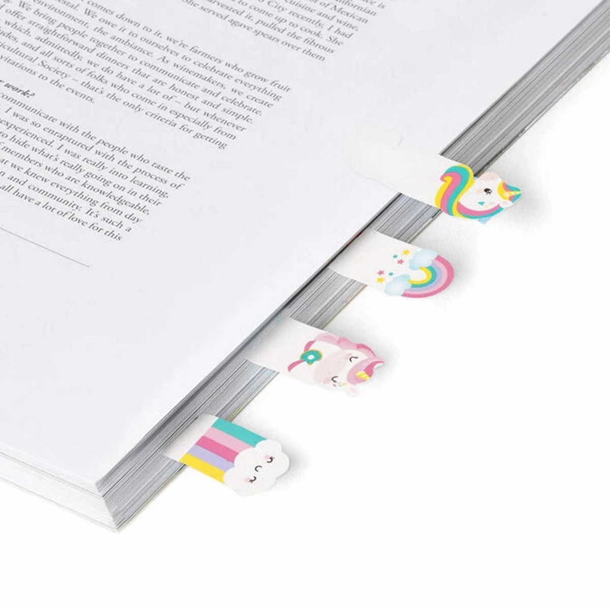 flexible Adhesive Page Markers // Unicorns