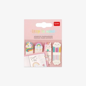 Adhesive Page Markers // Unicorns sealed plastic