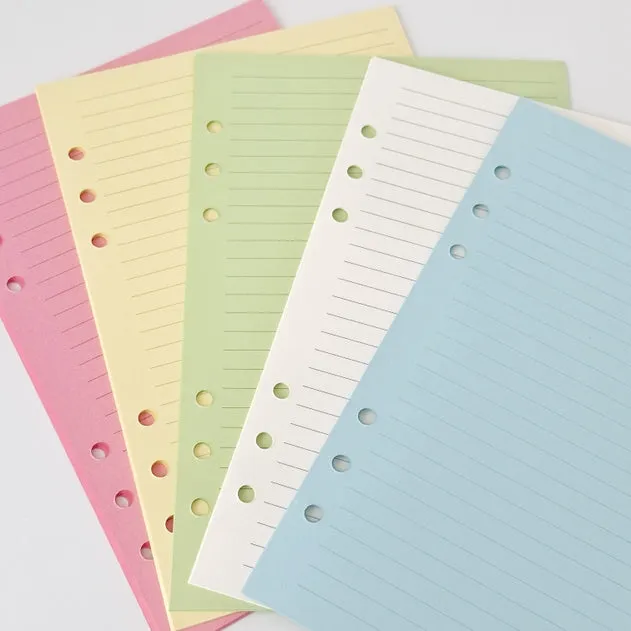 special rugged A5 Multicolored Lined Paper Inserts