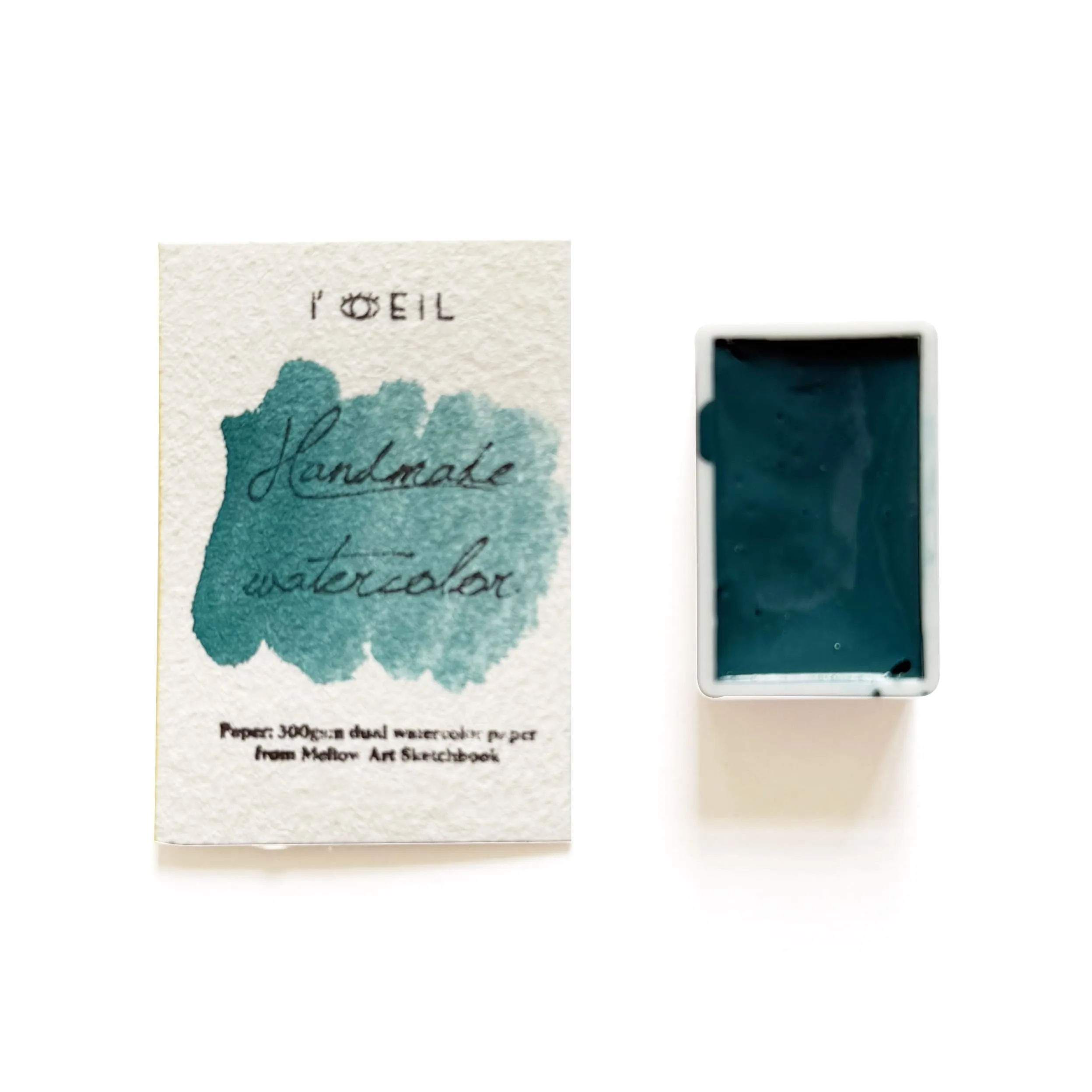 magnetic Cobalt Turquoise #2 Pb28 - Artist Grade Handmade Honey Based Watercolor Paint Full Pan 3.2Ml