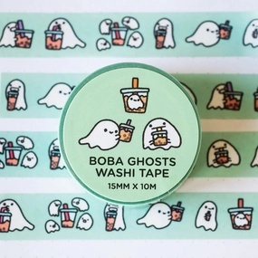Boba Ghosts Washi Tape pastel retro