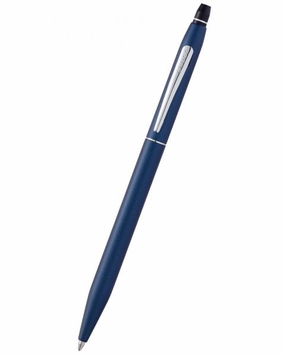 locking pastel Cross Click Blue Lacquer W/Chrome Appointments Ballpoint Pen