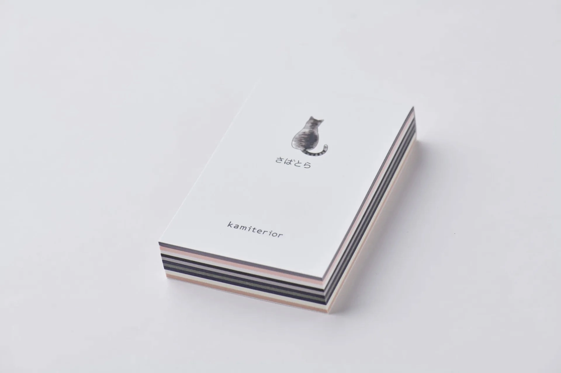 daily Kamiterior Memoterior Mini Paper Pad Cats - Gray Stripe