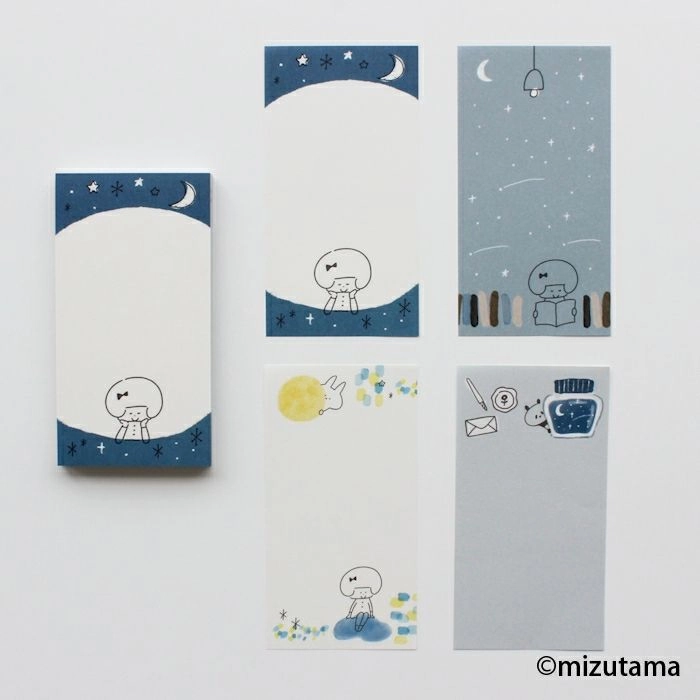 Kokoro Moyou Slim Memo Pad - Silence exclusive