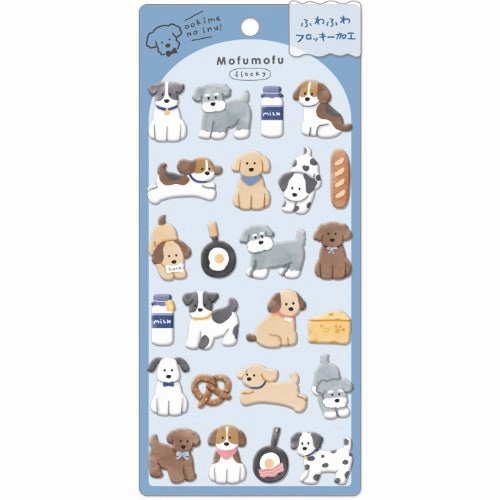 Mofumofu Flocky Puffy Sticker Sheet - Dog latest round