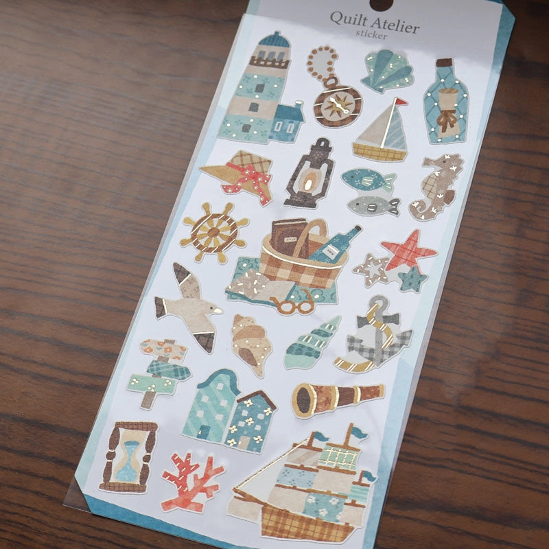 eco musthave Quilt Atelier Sticker Sheet - Town With A Port