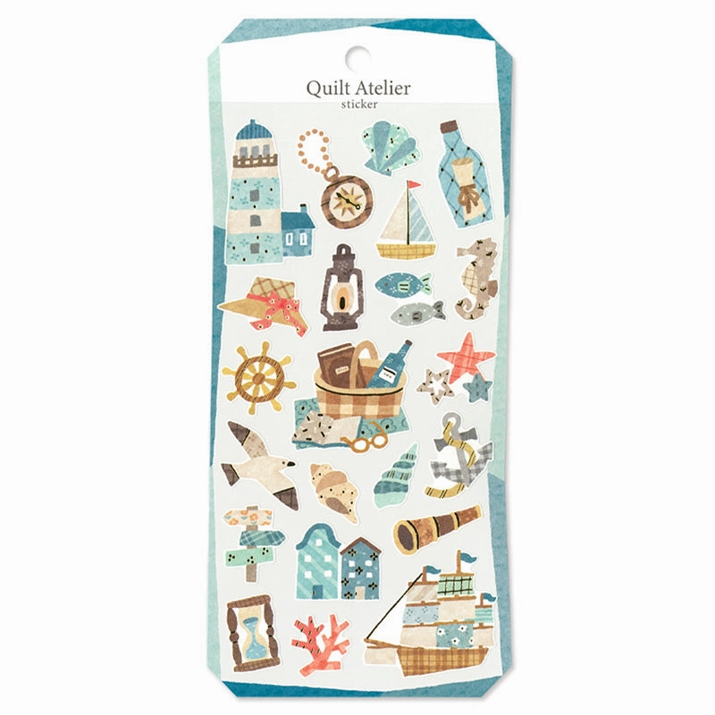 Quilt Atelier Sticker Sheet - Town With A Port rubber tiny
