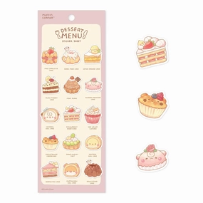 recycled retro Studio Enon Dessert Menu Sticker Sheet