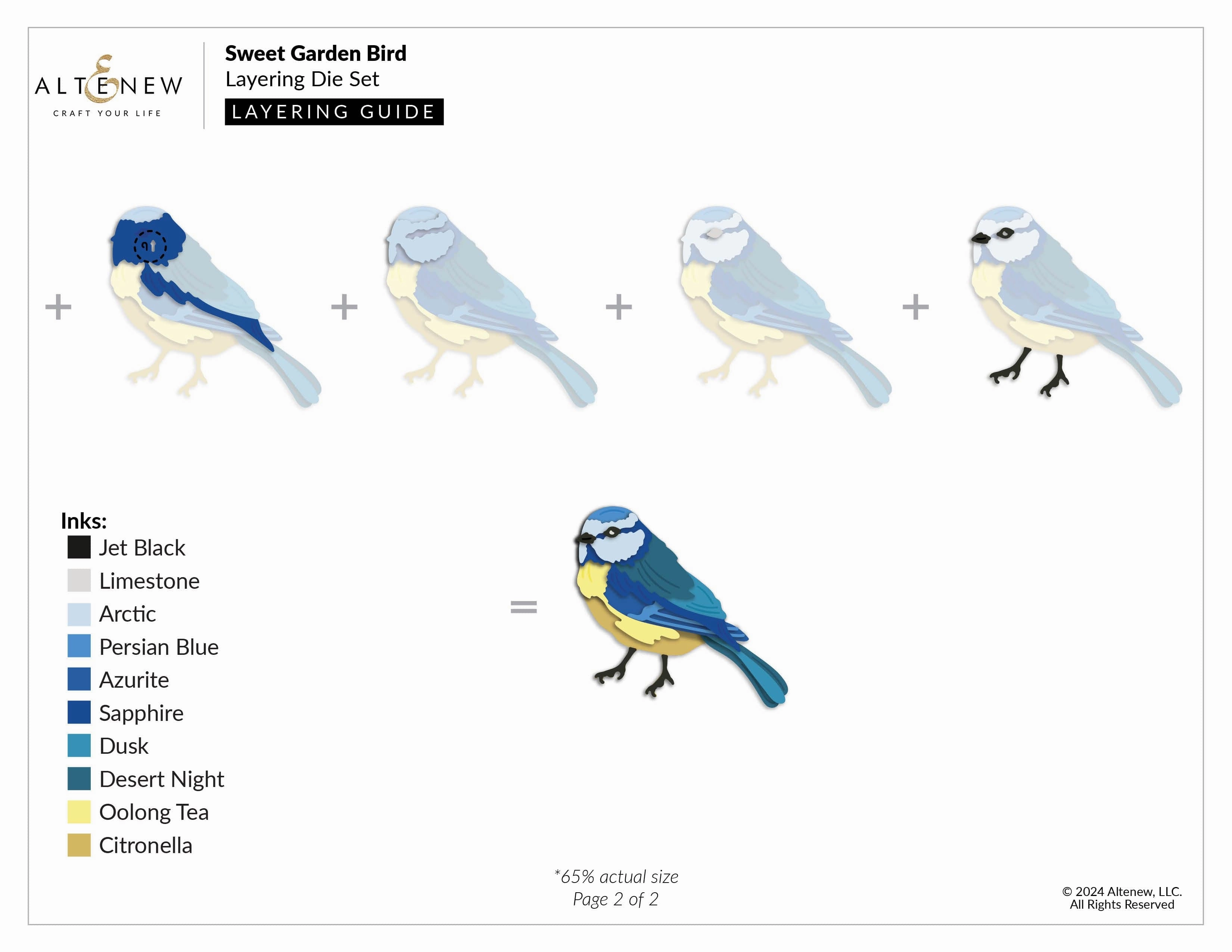 lightweight modern Sweet Garden Bird Layering Die Set